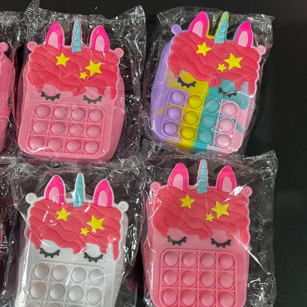 Unicorn pop it purse for girls new